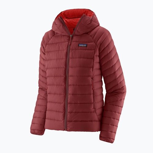 Дамско пухено яке Patagonia Down Sweater Hoody oxide red