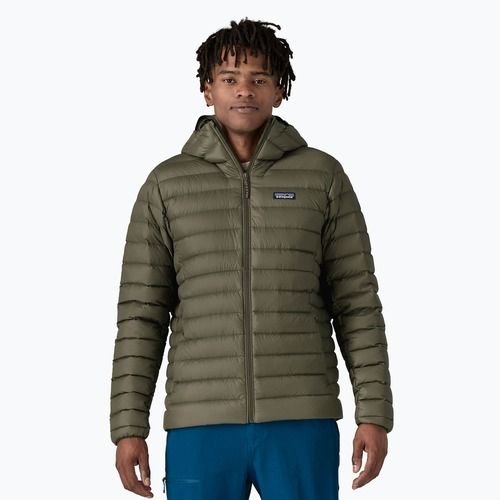 Мъжко пухено яке Patagonia Down Sweater Hoody pine needle green