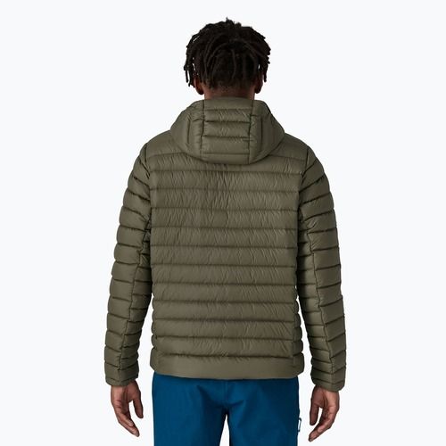 Мъжко пухено яке Patagonia Down Sweater Hoody pine needle green
