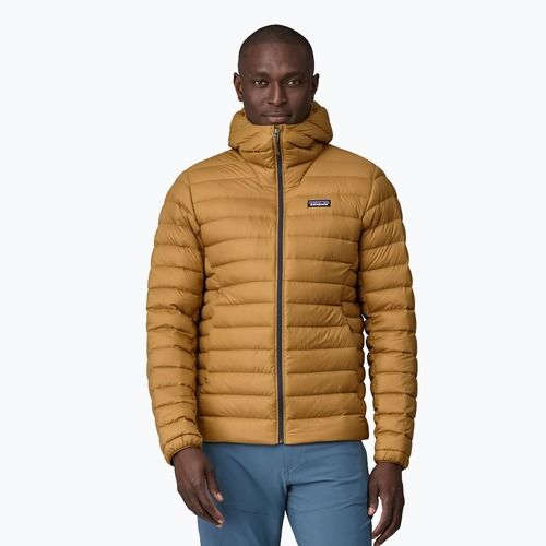 Мъжко пухено яке Patagonia Down Sweater Hoody с пух Rapotor brown
