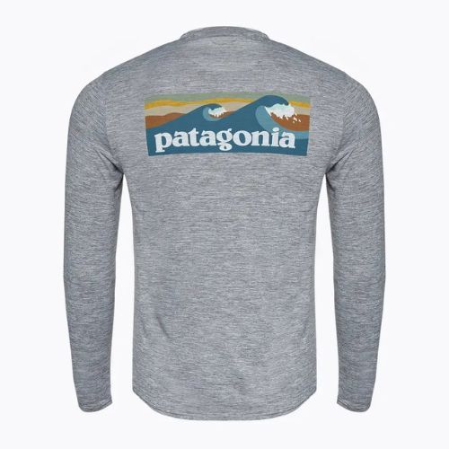 Мъжка блуза с дълъг ръкав Patagonia Cap Cool Daily Graphic Shirt-Waters boardshort logo abalone blue/feather grey