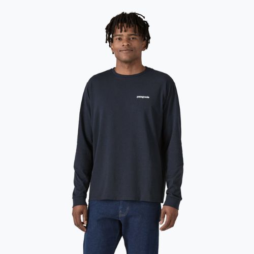 Мъжка блуза с дълъг ръкав Patagonia P-6 Logo Responsibili new navy