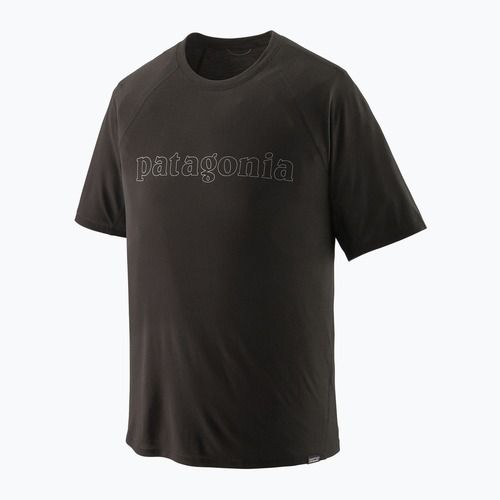 Мъжка тениска Patagonia Capilene Cool Trail Graphic outline text logo/black