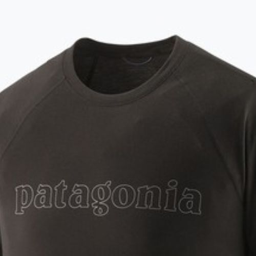Мъжка тениска Patagonia Capilene Cool Trail Graphic outline text logo/black