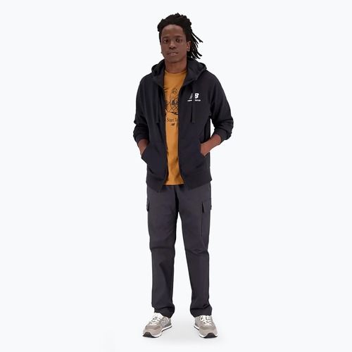 Мъжки суитшърт New Balance Essentials Stacked Logo French Terry black