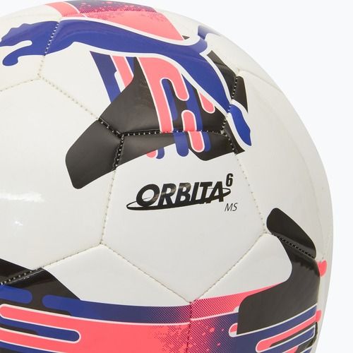 Футболна топка Puma Orbita 6 MS puma white/lapis lazuli/sunset glow размер 4