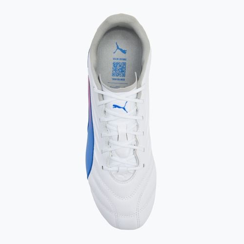 Мъжки футболни обувки PUMA King Pro MxSG puma white/bluemazing/flat light grey/sunset glow