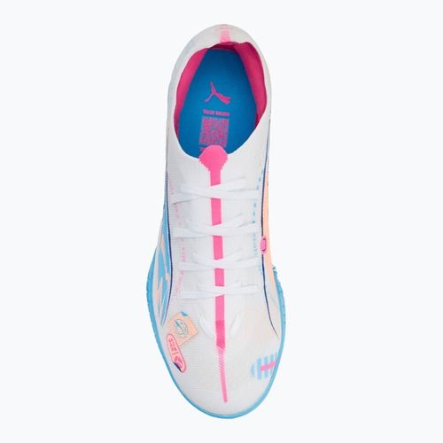 Футболни обувки PUMA Ultra 5 Match Vol. Up TT puma white/luminous blue/poison pink/fizzy melon