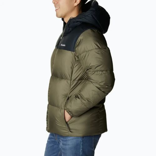 Мъжко пухено яке Columbia Puffect II Hooded stone green/ black