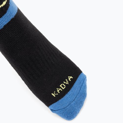 Детски скиорски чорапи KADVA Woolan Jrb black/blue