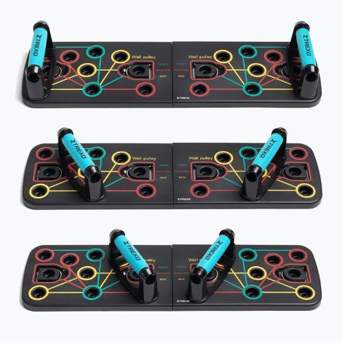 Многофункционална платформа с дръжки и експандер XTREXO сгъваема TXO-B4Z045-BK black