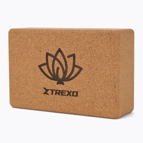 Куб за йога от корк XTREXO TXO-B4Z077-NC natural