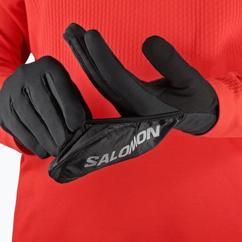 Salomon Fast Wing Winter дълбоки черни ръкавици за бягане