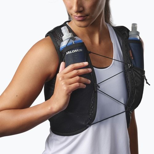 Дамска жилетка за бягане Salomon Active Skin 4 black/metal