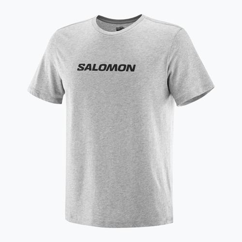 Мъжка тениска Salomon Logo Performance heather grey