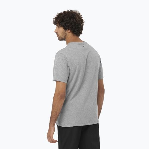 Мъжка тениска Salomon Logo Performance heather grey