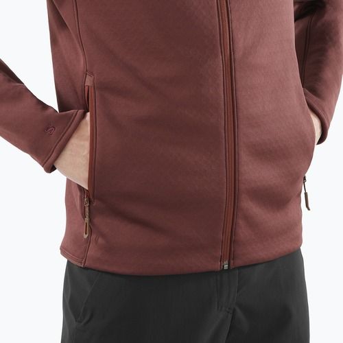 Мъжки Salomon Essential Midwarm Fz rum raisin трекинг суитшърт