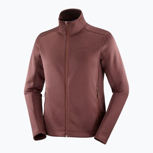Мъжки Salomon Essential Midwarm Fz rum raisin трекинг суитшърт
