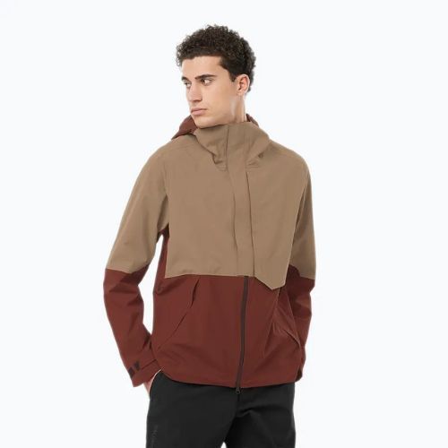 Мъжко дъждобранно яке Salomon Outerpath Pro rum raisin/shitake