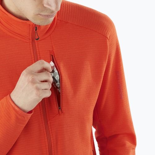 Мъжки потник за трекинг Salomon Essential Lightwarm FZ cherry tomato