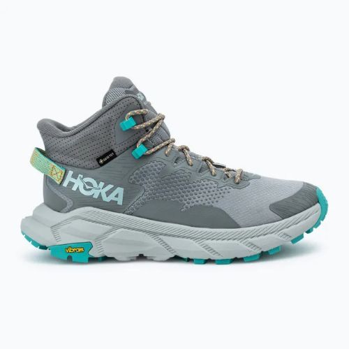 Мъжки туристически обувки HOKA Trail Code GTX galactic grey/electric aqua