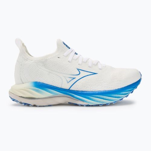 Дамски обувки за бягане Mizuno Wave Neo Wind бели/сребърни/мирно сини