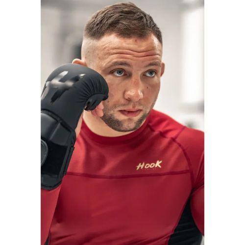 Мъжки рашгард с дълъг ръкав Rashguard HOOK FIGHTING Base red