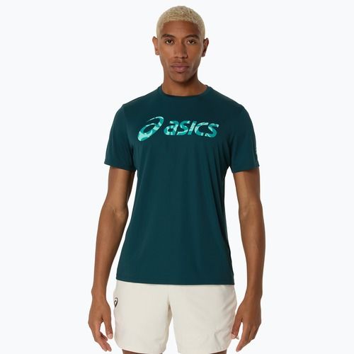 Мъжка фланелка за тенис ASICS Match Seasonal Graphic Tee saxon green