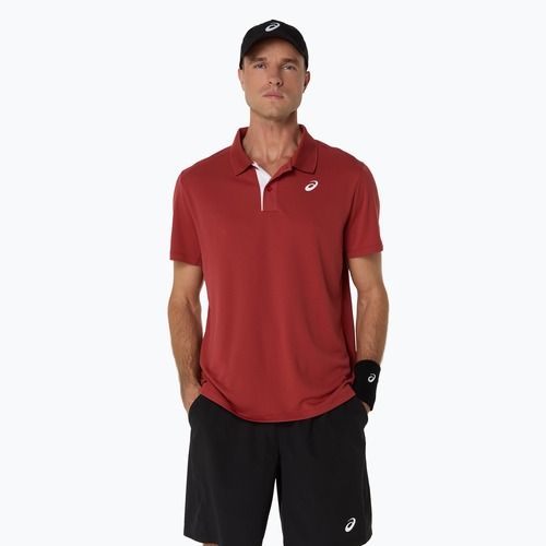 Мъжка тениска ASICS Court Polo shirt burnt red