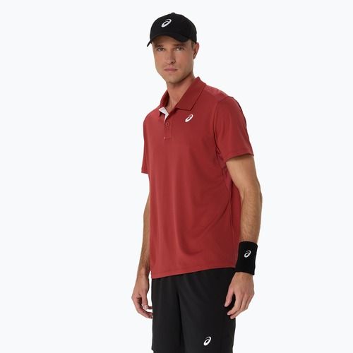 Мъжка тениска ASICS Court Polo shirt burnt red