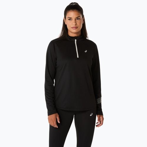 Дамска блуза за бягане с дълъг ръкав ASICS Icon 1/2 Zip LS Top performance black