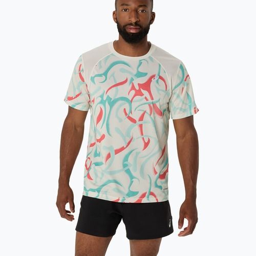 Мъжка тениска за бягане ASICS Road All Over Print Top birch