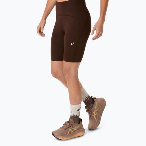 Дамски къси панталони за бягане ASICS Road High Waist 8IN Sprinter coffee