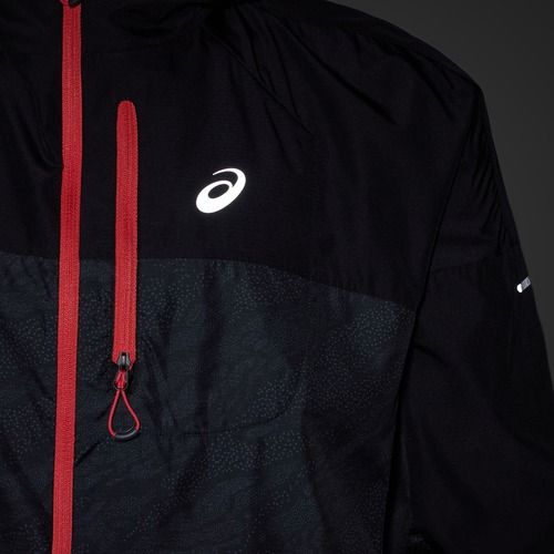 Мъжко яке за бягане ASICS Fujitrail Packable performance black/carrier grey