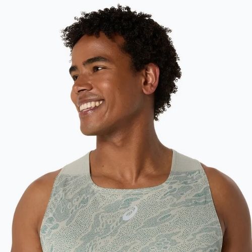 Мъжки потник за бягане ASICS Fujitrail Singlet white sage/rainy lake