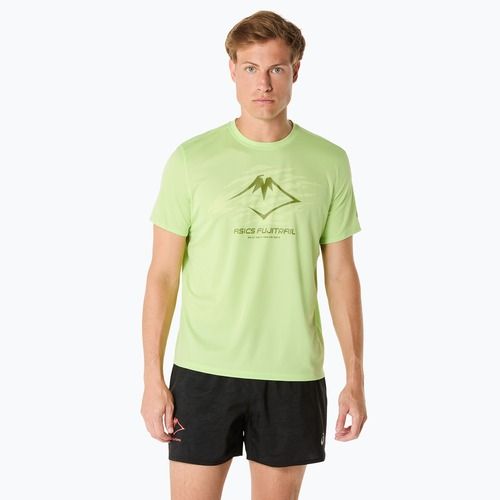 Мъжка тениска за бягане ASICS Fujitrail Logo lime green/huddle yellow/cactus