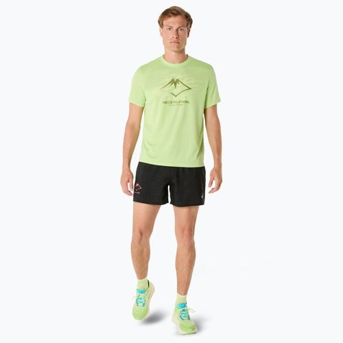 Мъжка тениска за бягане ASICS Fujitrail Logo lime green/huddle yellow/cactus
