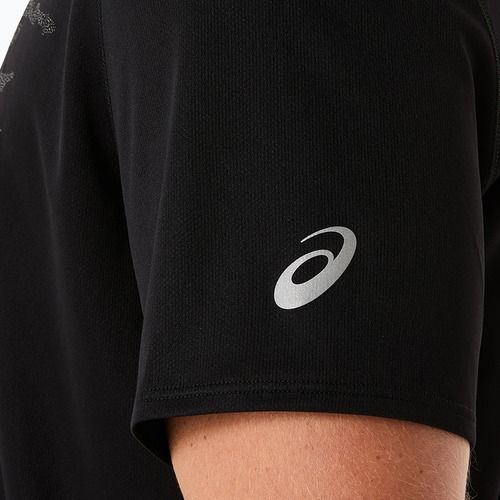 Мъжка тениска за бягане ASICS Fujitrail Logo performance black/carbon/coral reef