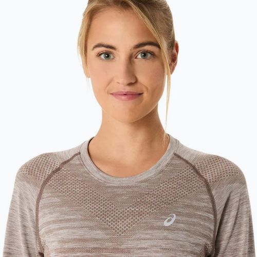 Дамска блуза с дълъг ръкав за бягане ASICS Seamless taupe grey/coffee