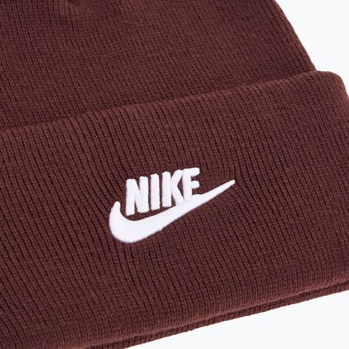 Детска зимна шапка Nike Peak burgundy crush/white
