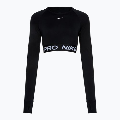 Дамска блуза с дълъг ръкав за тренировка Nike Pro 365 Dri-Fit black/white