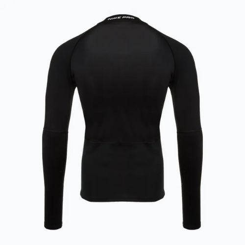 Мъжка блуза с дълъг ръкав за тренировка Nike Pro Dri-Fit Warm black/white