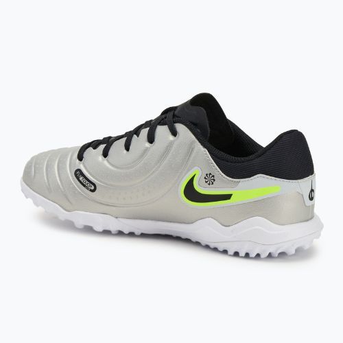 Детски футболни обувки Nike Tiempo Legend 10 Academy TF metallic silver/volt/black