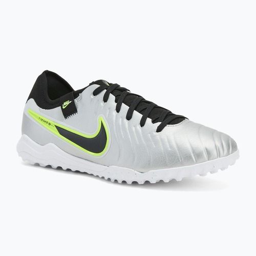 Мъжки футболни обувки Nike Tiempo Legend 10 Pro TF metallic silver/volt/black