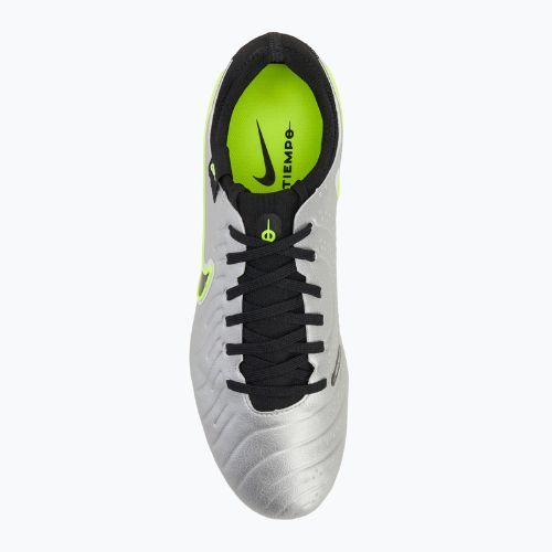 Мъжки футболни обувки Nike Tiempo Legend 10 Pro FG metallic silver/volt/black