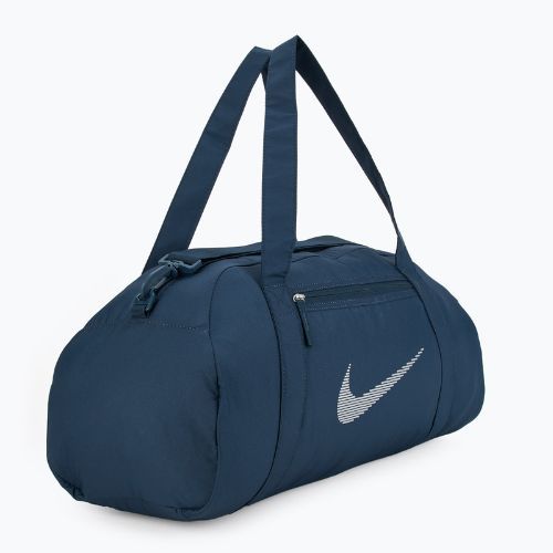 Дамска чанта за тренировки Nike Gym Club 24 l armory navy/ armory navy/ metallic silver