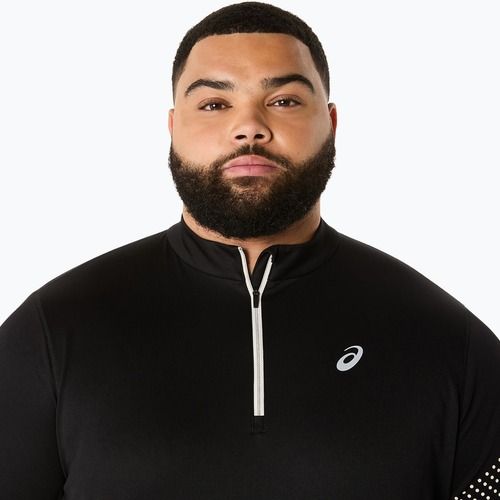 Мъжка блуза с дълъг ръкав за бягане ASICS Icon LS 1/2 Zip performance black