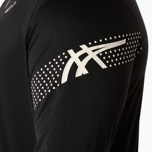 Мъжка блуза с дълъг ръкав за бягане ASICS Icon LS 1/2 Zip performance black