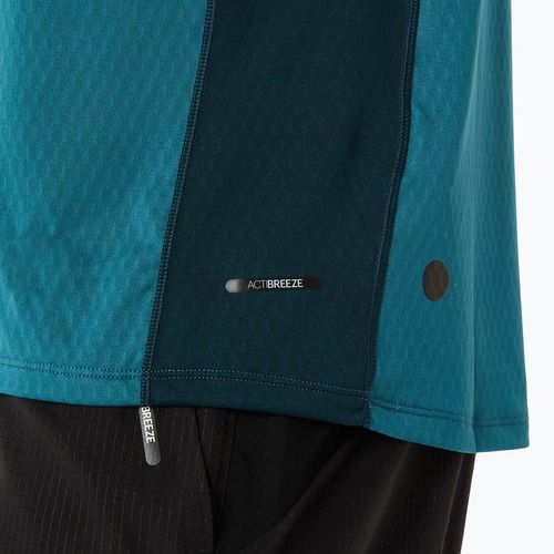 Мъжка тениска за бягане ASICS Fujitrail Elite Top atlantis blue/saxon green