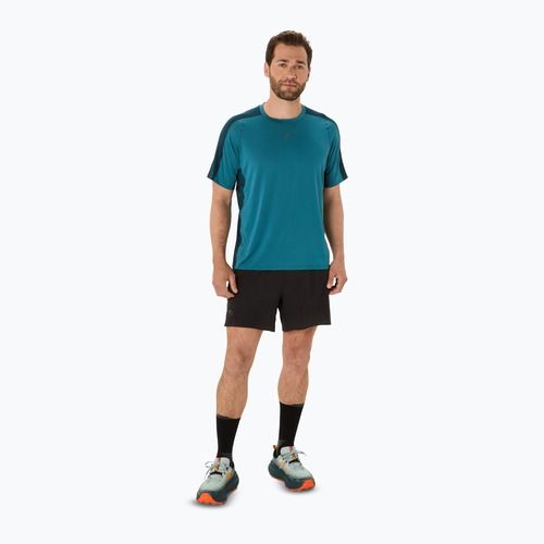 Мъжка тениска за бягане ASICS Fujitrail Elite Top atlantis blue/saxon green